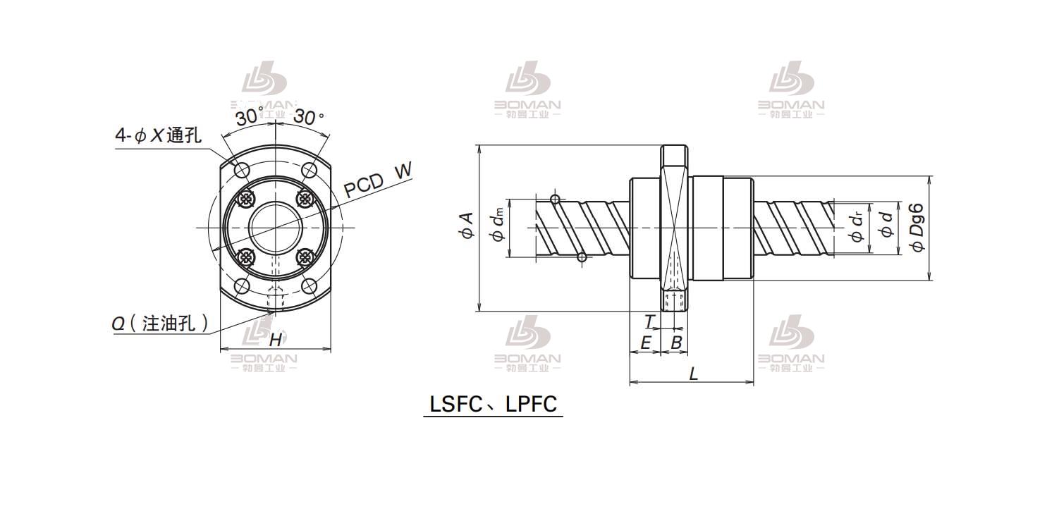 LPFC5050-3-NSK LSFC滚珠丝杠