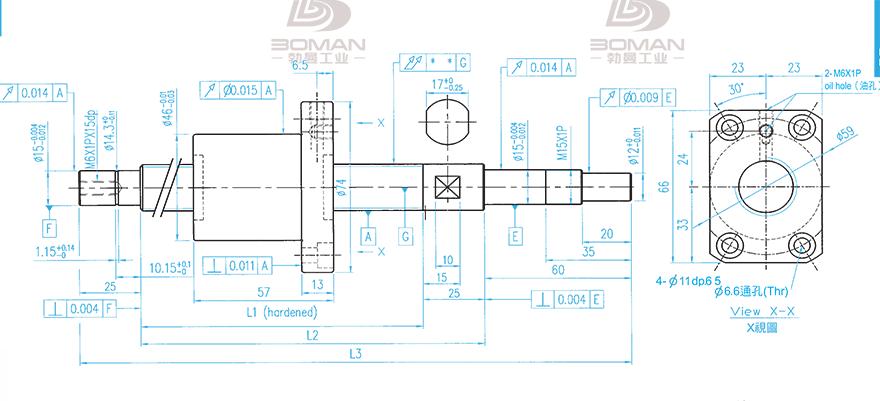 TBI XSVR02010B1DGC5-499-P1 TBI滚珠丝杆重量